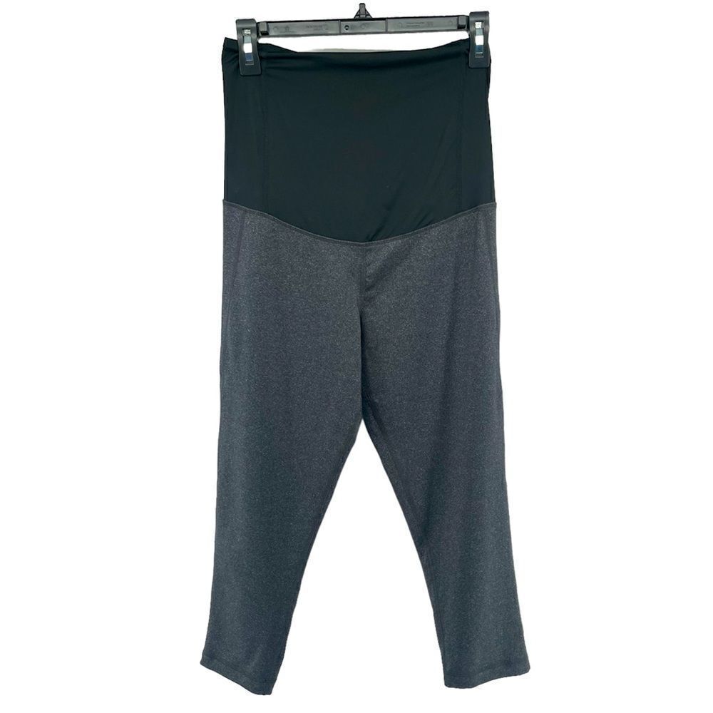 Isabel Maternity By Ingrid & Isabel Gray Over The Belly Crossover Panel Leggings